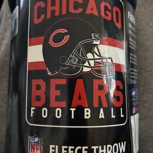 NFL Chicago Bears Navy and Orange Fleece Blanket